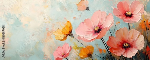 Wallpaper Mural Vibrant blooming textures with pastel accents, Generative AI Torontodigital.ca