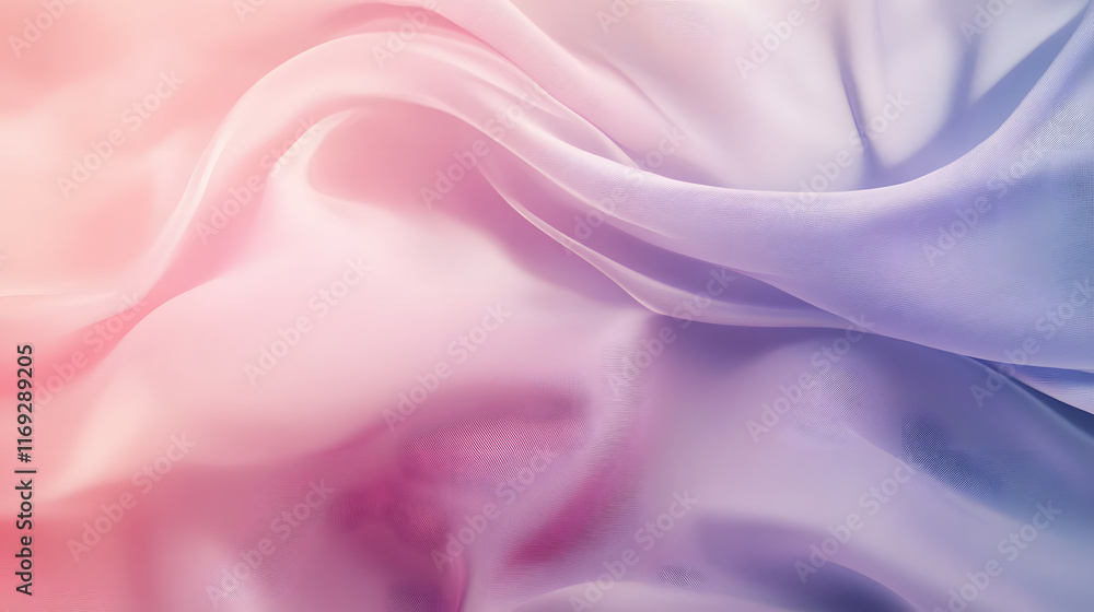 Fototapeta premium Soft pastel pink and purple fabric drapes beautifully