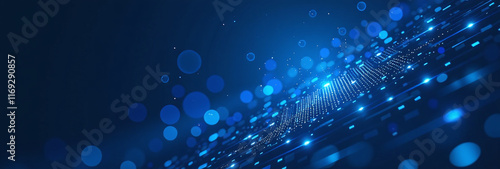 abstract business tech science vector backdrop features blue pixel pattern fintech finance background abstract
