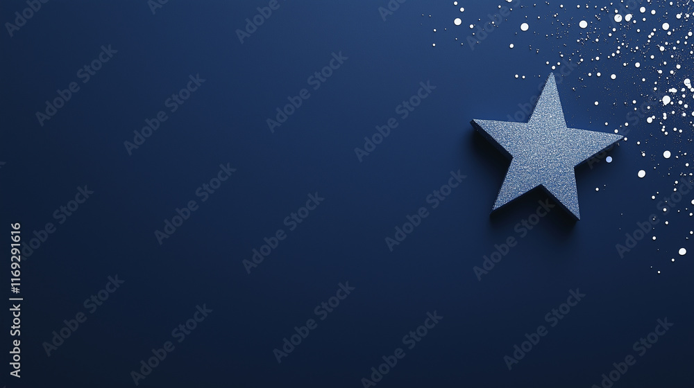 Obraz premium Star decoration on blue background