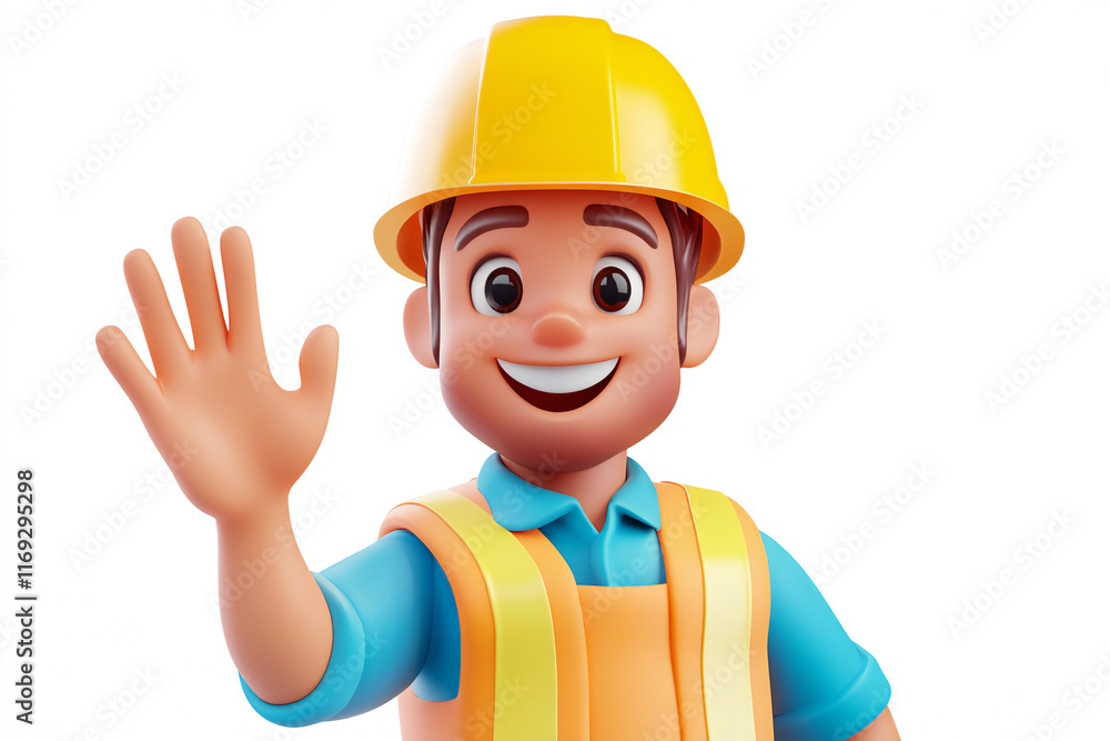 3D Construction Worker Character .3D Illustration of Innovative Engineer Working on Technological Advancements 3D Construction Worker Character .3D Illustration of Innovative Engineer Working on Technological Advancements
