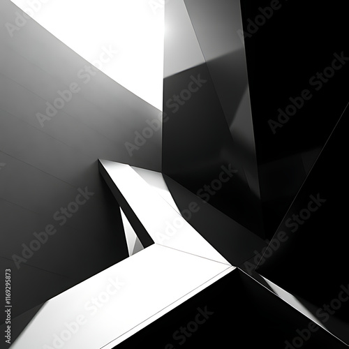 Gray and Black Harmony: An Abstract Representation of Form and Space