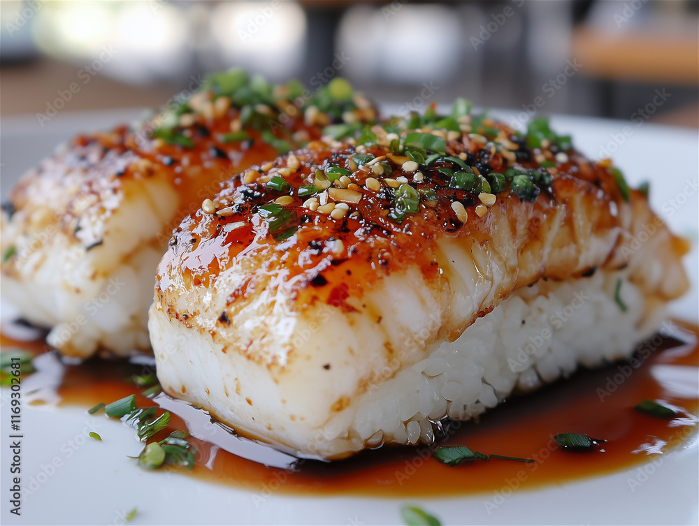 Food photography. Sushi with fish, seasoning and herbs in a cafe. Food photography. Sushi with fish, seasoning and herbs in a cafe.