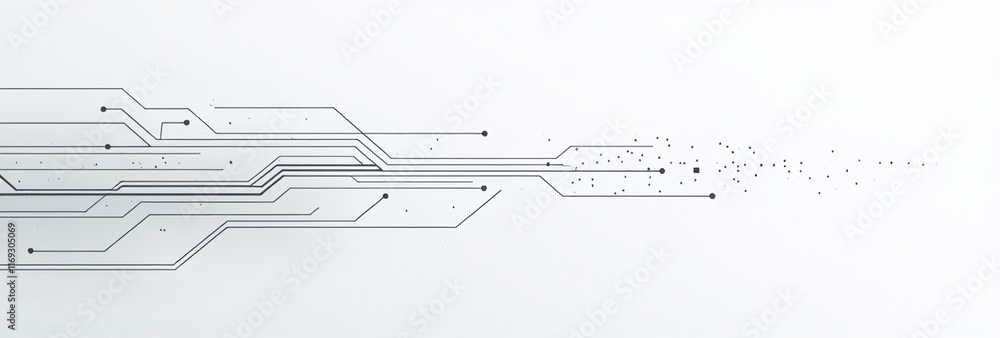 Fototapeta premium futuristic digital circuitry design abstract grey lines white background tech backgrounds electronic innovation