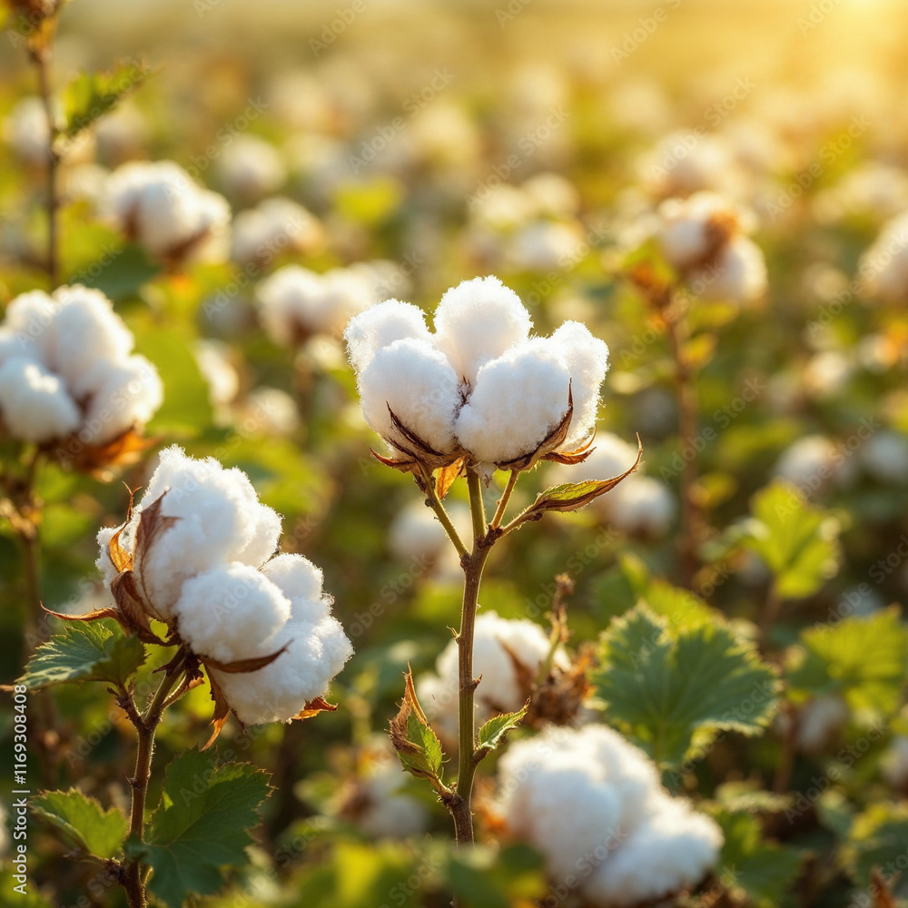 Concept photo of cotton field with space for text, wallpaper Concept photo of cotton field with space for text, wallpaper