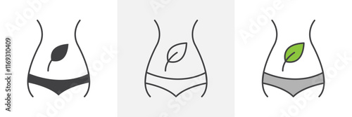 Detox icons in black and colored versions