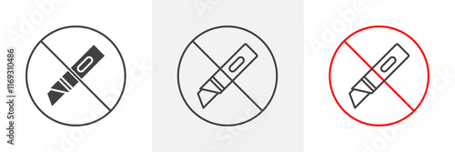 Do not cut sign vector in black and colored versions