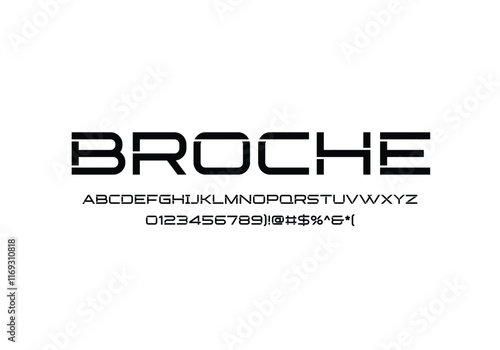 Broche font for logo and headline. Isolated Vector typeset
