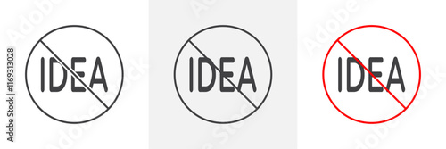 Free Download No Idea sign vector in black and colored versions - GFXLoad