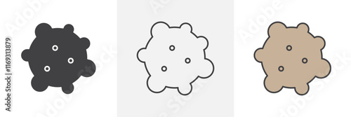 Pigment icons in black and colored versions