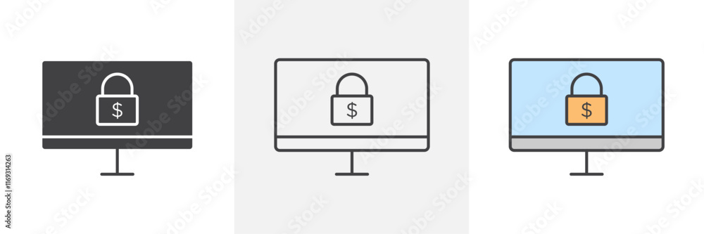 Safe transfer icons in black and colored versions Safe transfer icons in black and colored versions