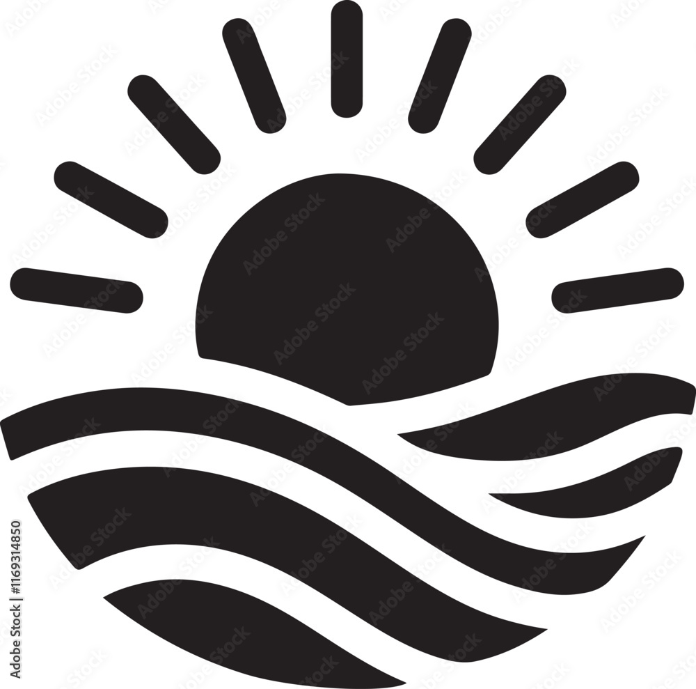 Silhouette vector of a sunrise, ideal for nature themes, morning visuals, and uplifting designs. High-quality, editable EPS file with clean and striking details. Silhouette vector of a sunrise, ideal for nature themes, morning visuals, and uplifting designs. High-quality, editable EPS file with clean and striking details.