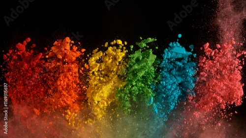 Freeze Motion Shot of Color...
