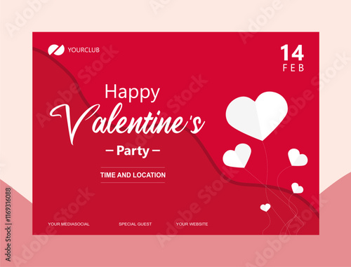 Valentines Day Flyer Illustration Template