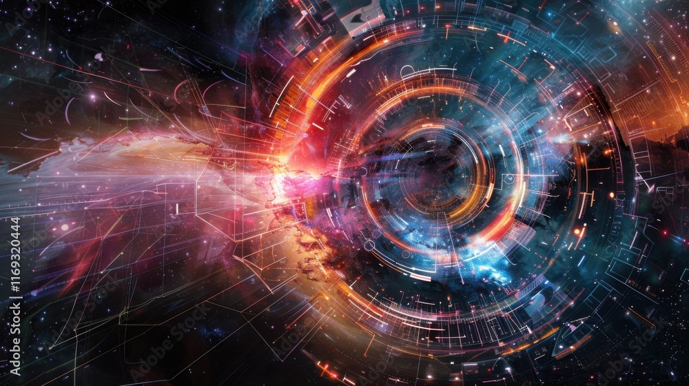 Space technology concept Space technology concept