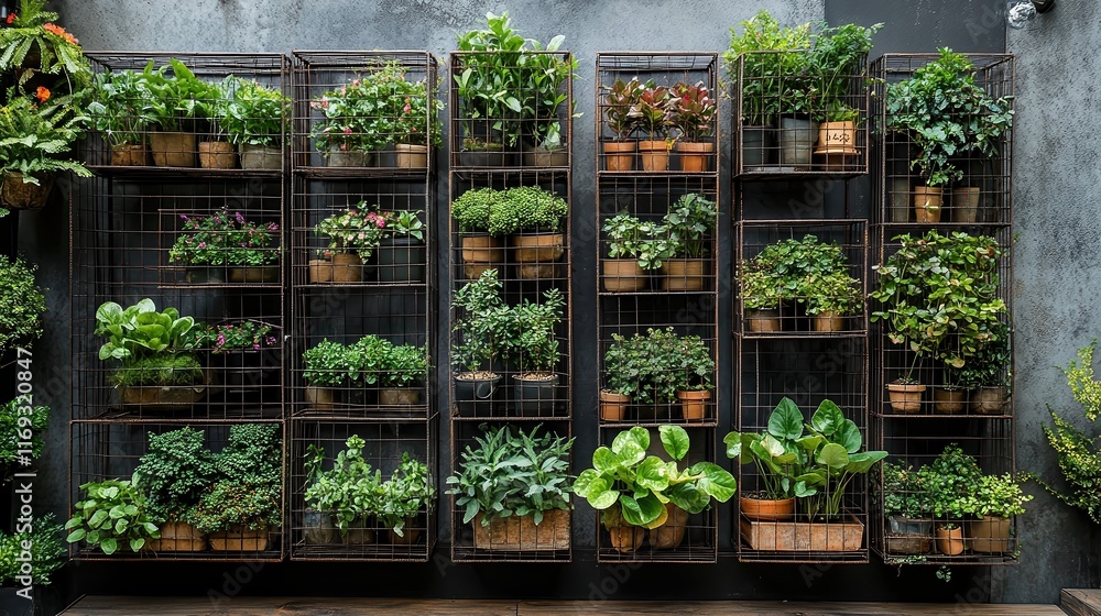Potted plants shielded by sturdy wire cages, ensuring protection against animals, vibrant greenery thriving securely while adding charm to outdoor or indoor spaces. Potted plants shielded by sturdy wire cages, ensuring protection against animals, vibrant greenery thriving securely while adding charm to outdoor or indoor spaces.