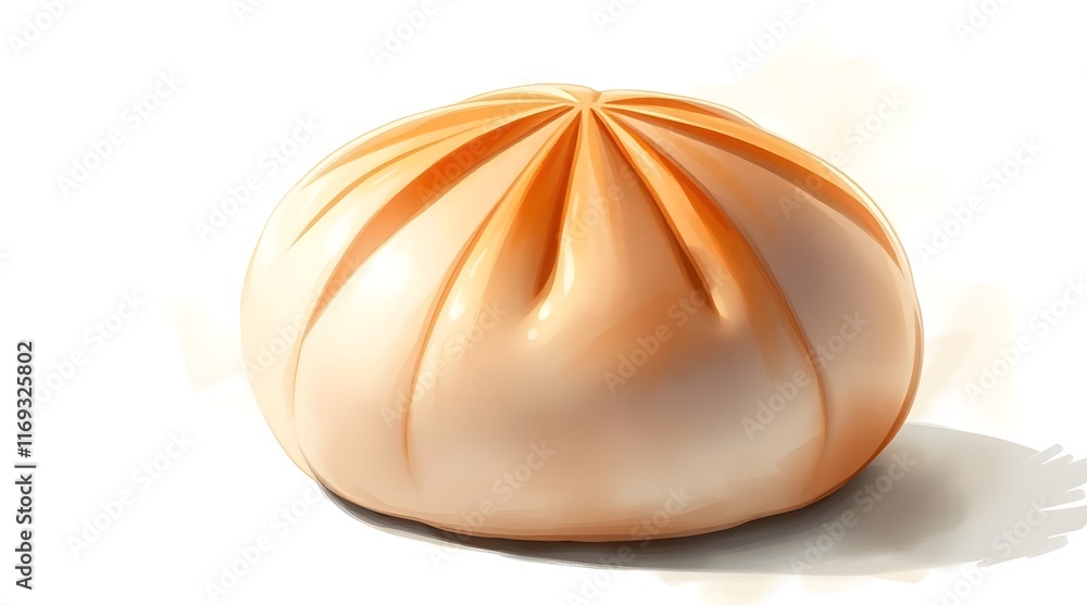 Realistic Digital Painting of Single Bao Bun in Soft Lighting
Realistic Digital Painting of Single Bao Bun in Soft Lighting