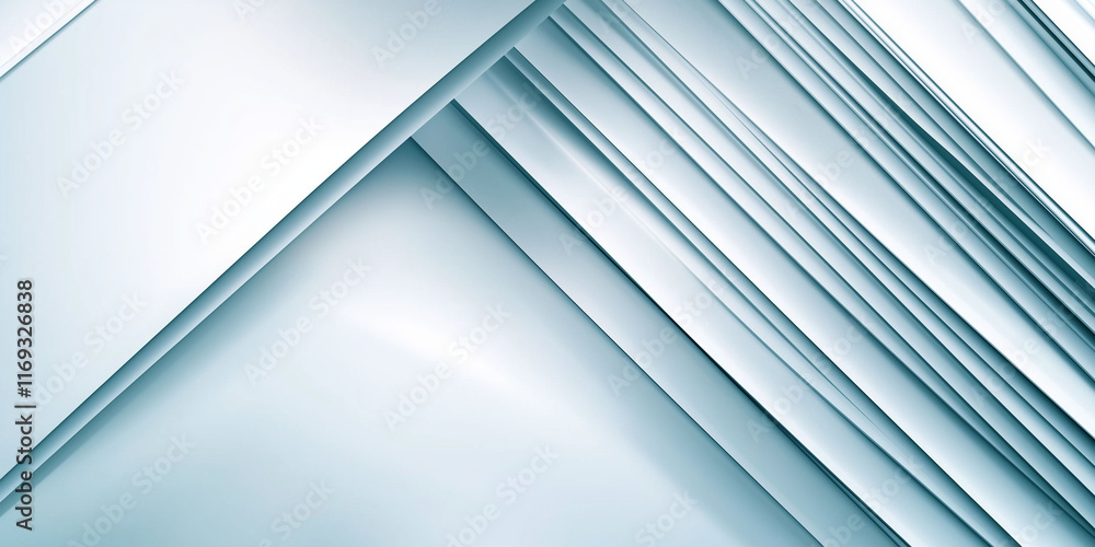 Obraz premium Abstract design with layered geometric shapes in soft blue tones reflecting modern aesthetics