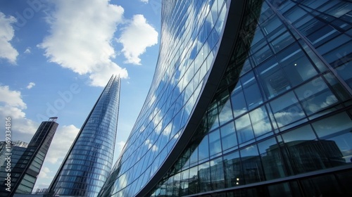 London's Modern Architectural Marvels: Skyscrapers Reflecting Blue Skies