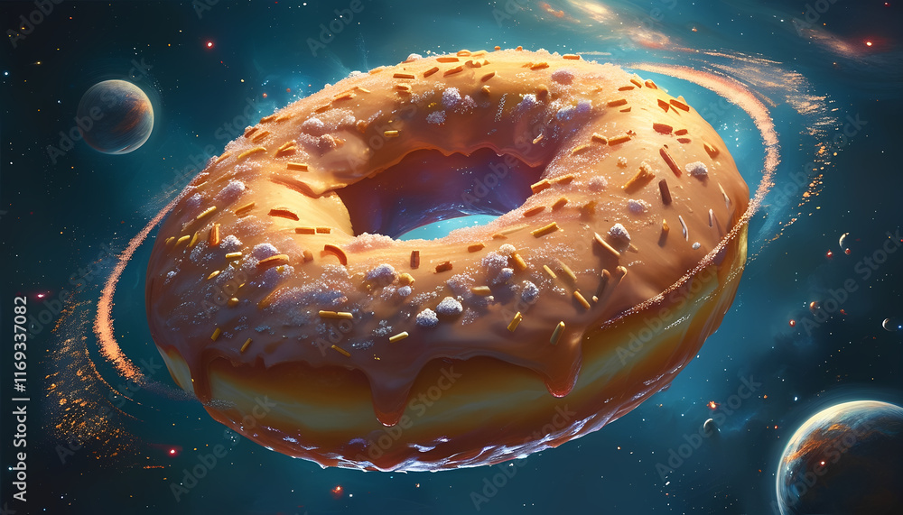 a donut with sprinng sprinng on it a donut with sprinng sprinng on it