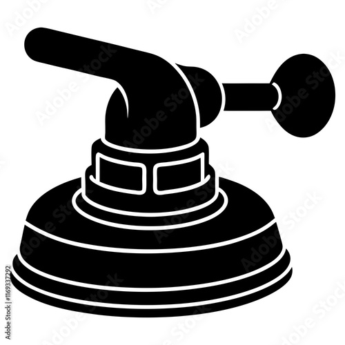 Orbital sander silhouette vector illustration.