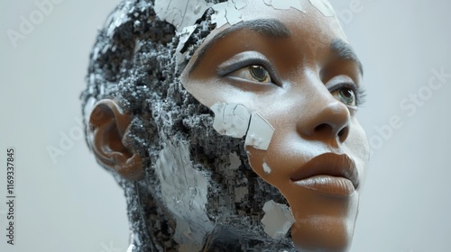 Wallpaper Mural Digital Art Portrait of a Futuristic Woman Torontodigital.ca