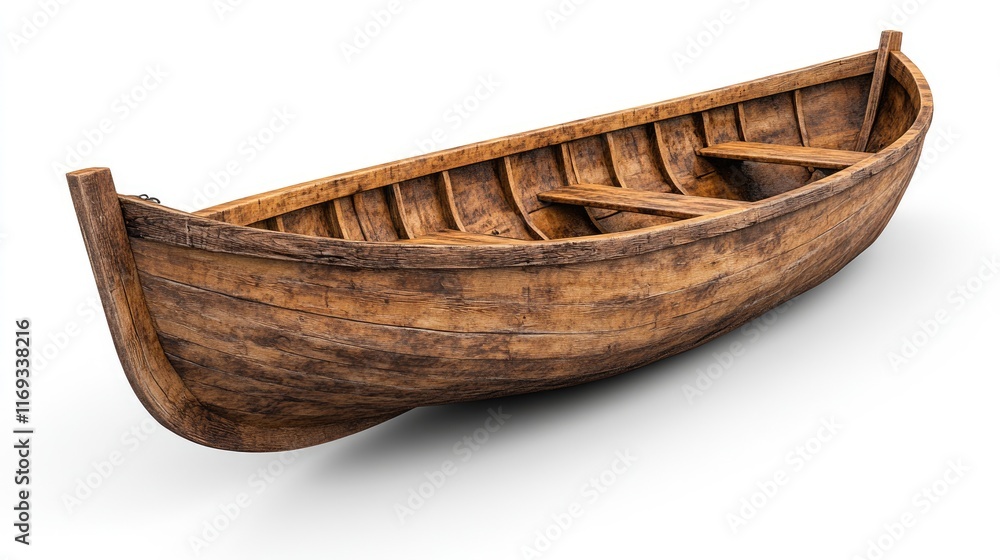 A weathered wooden rowboat perfect for adding a touch of history to scenes. Ideal for historical settings, lakeside environments, or fishing scenes. A weathered wooden rowboat perfect for adding a touch of history to scenes. Ideal for historical settings, lakeside environments, or fishing scenes.