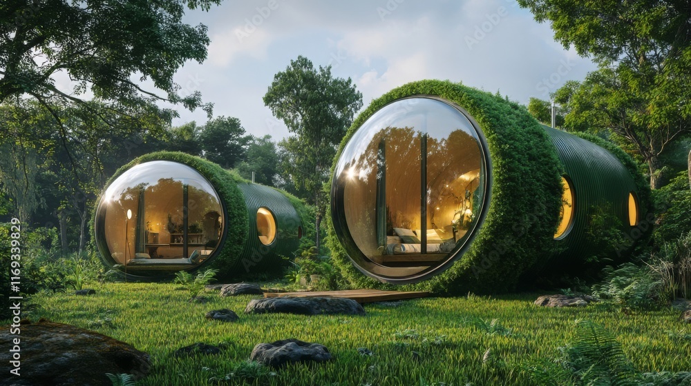 Sustainable Round Houses in a Lush Forest Setting Sustainable Round Houses in a Lush Forest Setting