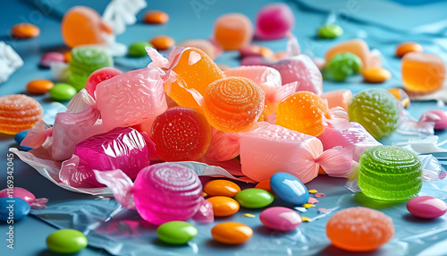 a pile of jelly candis photo