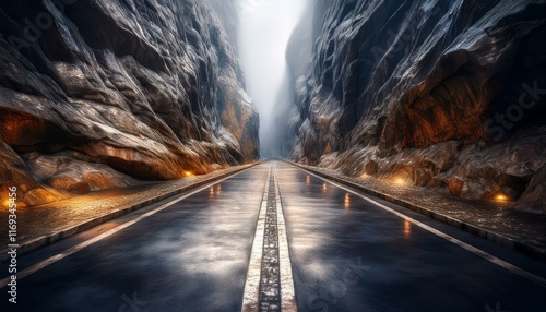 tunnel in the mountains, cave