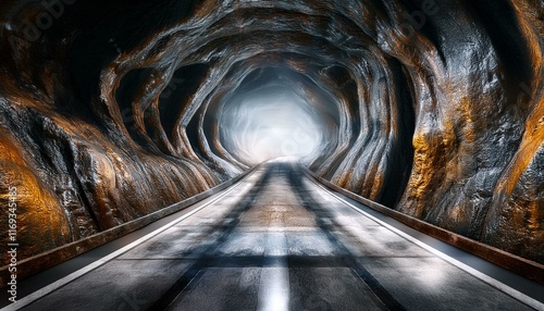tunnel in the mountains, cave