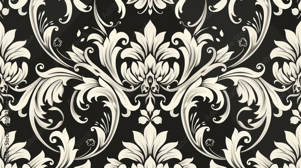 Fototapeta premium ivory seamless pattern wallpaper