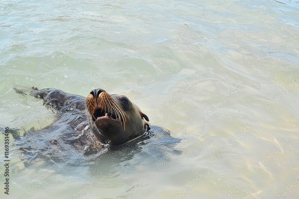 Fototapeta premium Galapagos Sea Lion Playing