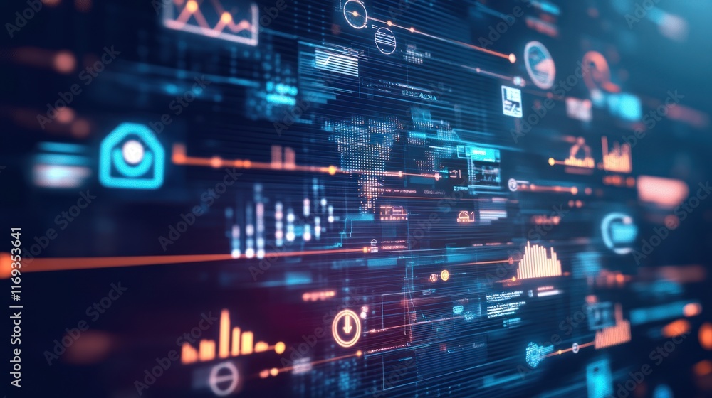 Digital Data Stream: A Visual Representation of Information Flow and Global Connectivity Digital Data Stream: A Visual Representation of Information Flow and Global Connectivity