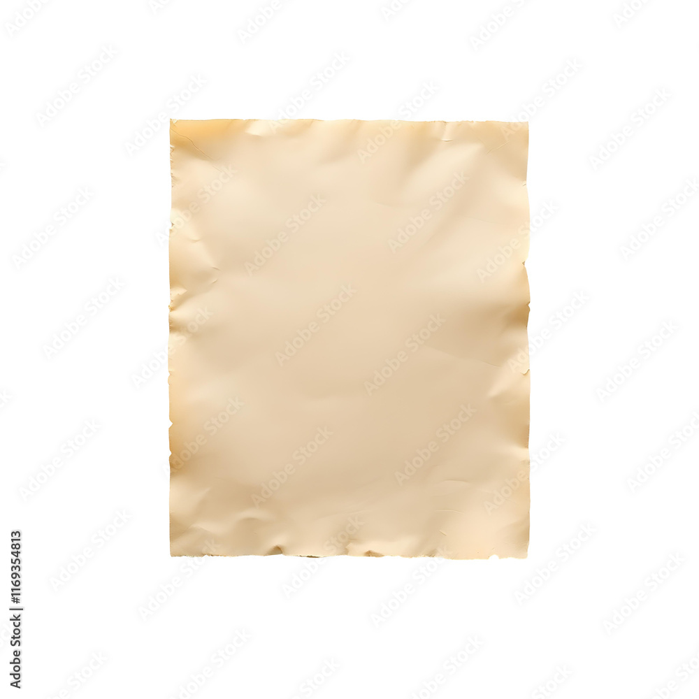photo of an old paper manuscript, blank, centered on a white background. photo of an old paper manuscript, blank, centered on a white background.