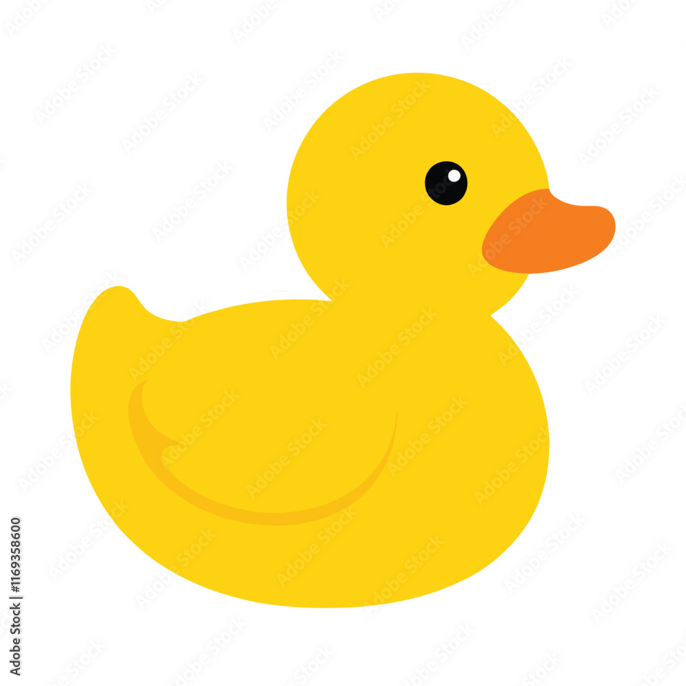 Yellow Rubber Duck Vector Illustration - Cartoon Clipart & Line Art Design for Print.eps Yellow Rubber Duck Vector Illustration - Cartoon Clipart & Line Art Design for Print.eps