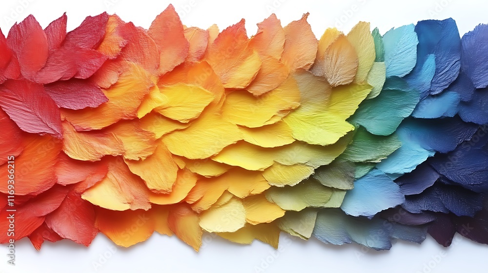 Rainbow Hues Painted Petals Abstract Art Rainbow Hues Painted Petals Abstract Art