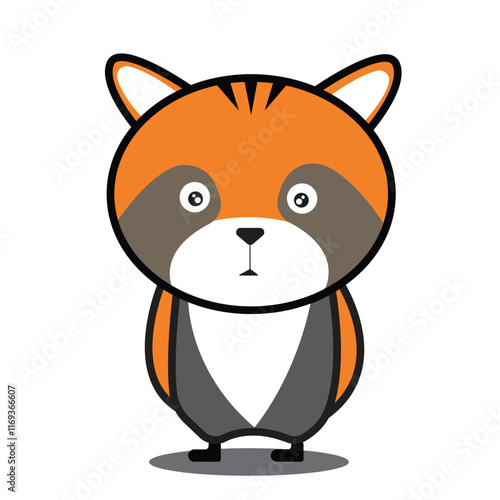 Vector Illustration of Fox with Simple Illustration Available for Badge