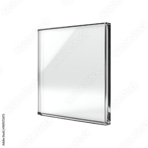 Acrylic Sign Board Sheet isolated transparent background. High quality sharp and vivid image. photo