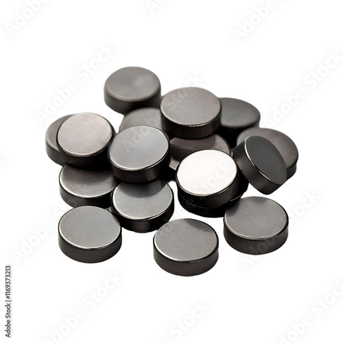 Alnico Magnets isolated transparent background. High quality sharp and vivid image. photo