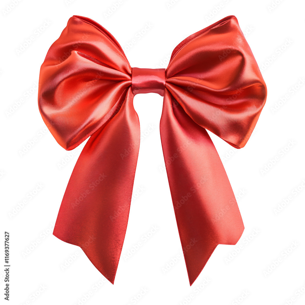 Red bow isolated on transparent background Red bow isolated on transparent background