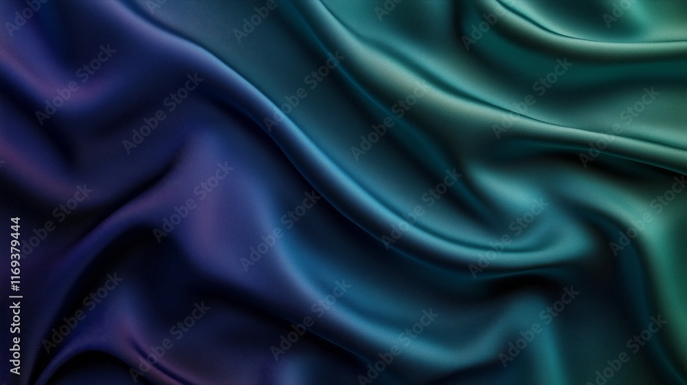 Soft Textile with Blue to Green Gradient Texture - made with Generative AI Soft Textile with Blue to Green Gradient Texture - made with Generative AI