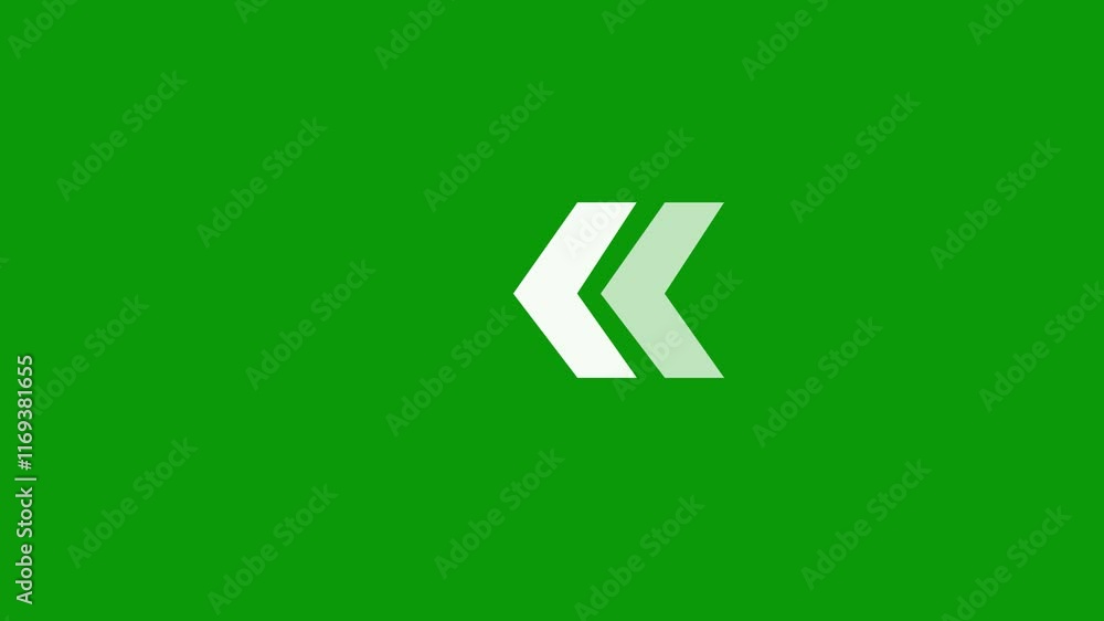 White arrows on green and red backgrounds. White arrows on green and red backgrounds.
