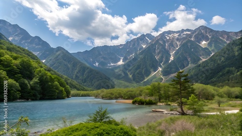 Great nature scenery in Slovenian Alps. Incredible summer landscape on Jasna lake. Triglav national park. Kranjska Gora, Slovenia. Mountain lake Jasna in