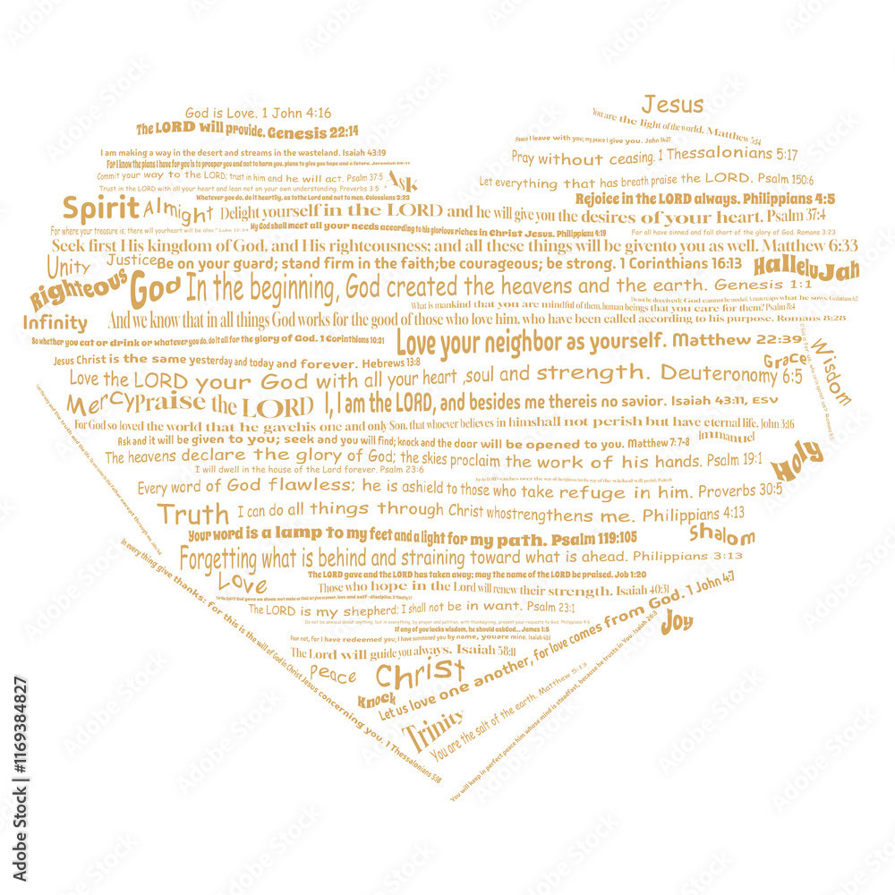 Naklejka premium Bible verse cloud