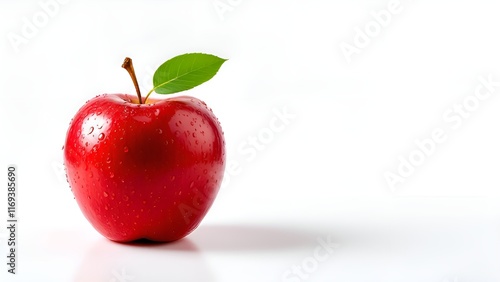 Apple red on white background