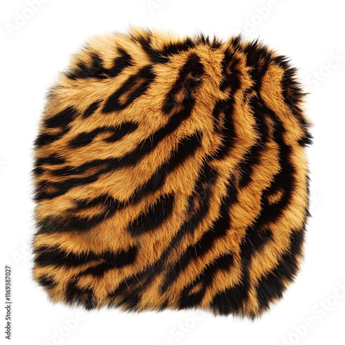 Tiger fur isolated on transparent background