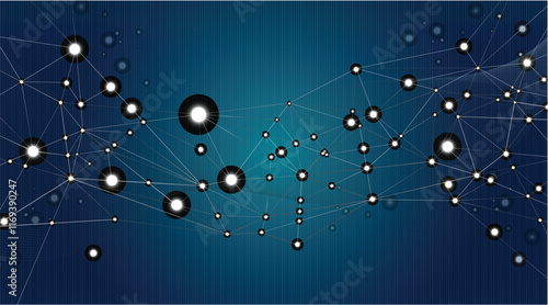 abstrakt Grün verbinden Punkte und Linien Verbindung Wissenschaft mit leer Raum Design Technologie Hintergrund Vektor Pro Vektor