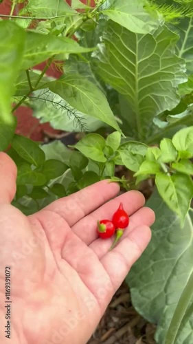 Collecting peppers