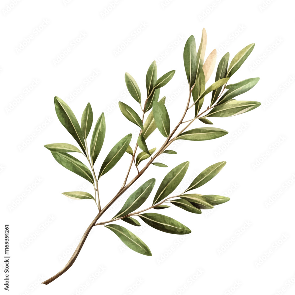Olive branch isolated on transparent background Olive branch isolated on transparent background
